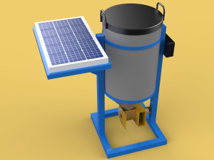 SOLAR CELL POWERED DIRECTIONAL FISH FEEDER CENTRIFUGAL SPREADER 3Dモデル