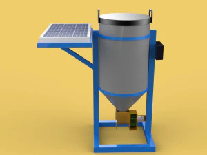 SOLAR CELL POWERED DIRECTIONAL FISH FEEDER CENTRIFUGAL SPREADER 3D Model