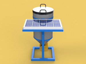 SOLAR CELL POWERED DIRECTIONAL FISH FEEDER CENTRIFUGAL SPREADER 3D Модель