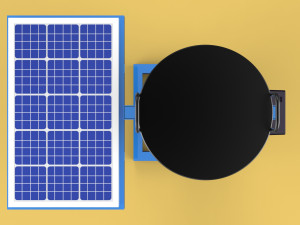 SOLAR CELL POWERED DIRECTIONAL FISH FEEDER CENTRIFUGAL SPREADER 3D Модель