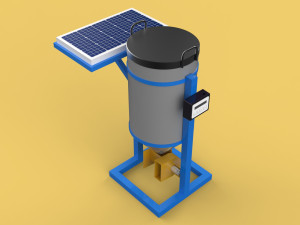 SOLAR CELL POWERED DIRECTIONAL FISH FEEDER CENTRIFUGAL SPREADER 3D Модель