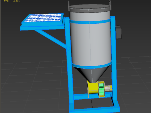 SOLAR CELL POWERED DIRECTIONAL FISH FEEDER CENTRIFUGAL SPREADER 3D Модель