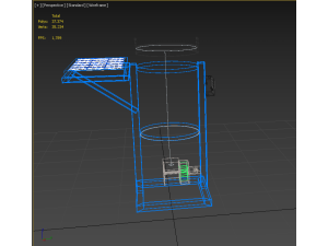 SOLAR CELL POWERED DIRECTIONAL FISH FEEDER CENTRIFUGAL SPREADER 3D Модель