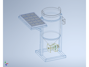 SOLAR CELL POWERED DIRECTIONAL FISH FEEDER CENTRIFUGAL SPREADER 3D Модель