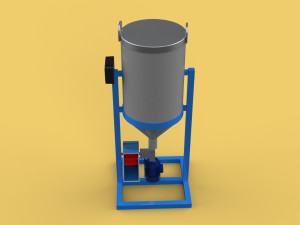 DUAL DIRECTIONAL FISH FEEDER CENTRIFUGAL SPREADER ROTARY AUTOMATIC 3D Model