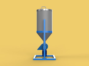 DUAL DIRECTIONAL FISH FEEDER CENTRIFUGAL SPREADER ROTARY AUTOMATIC 3D Model