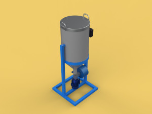 DUAL DIRECTIONAL FISH FEEDER CENTRIFUGAL SPREADER ROTARY AUTOMATIC 3D Model
