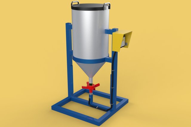 AUTOMATIC FISH FEEDER CENTRIFUGAL SPREADER ROTARY Modèle 3D .c4d .max .obj .3ds .fbx .stl .blend 