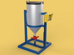 AUTOMATIC FISH FEEDER CENTRIFUGAL SPREADER ROTARY 3D Model