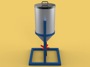 AUTOMATIC FISH FEEDER CENTRIFUGAL SPREADER ROTARY Modèle 3D