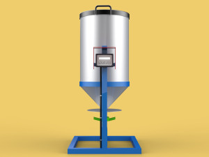 AUTOMATIC FISH FEEDER ROTARY SPREADER CENTRIFUGAL 3D Model