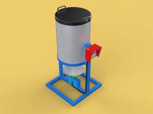 AUTOMATIC FISH FEEDER ROTARY SPREADER CENTRIFUGAL 3D Model