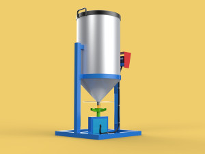 AUTOMATIC FISH FEEDER ROTARY SPREADER CENTRIFUGAL 3D Model