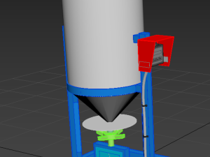 AUTOMATIC FISH FEEDER ROTARY SPREADER CENTRIFUGAL 3D Model
