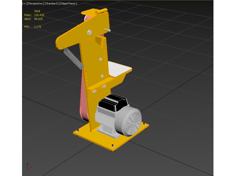 BELT SANDER GRINDER ABRASIVE POLISHER EDGES SHARPENER 3D 모델