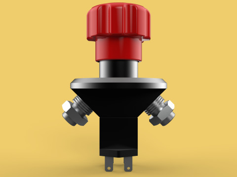 EMERGENCY BUTTON DISCONNECT CUT OFF KILL SWITCH ALTERNATOR 3D 模型