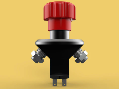 EMERGENCY BUTTON DISCONNECT CUT OFF KILL SWITCH ALTERNATOR 3D Model