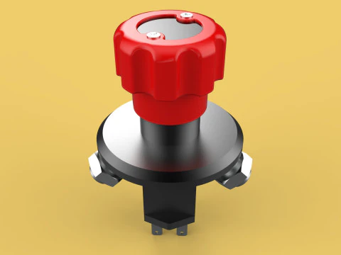 EMERGENCY BUTTON DISCONNECT CUT OFF KILL SWITCH ALTERNATOR 3D Model