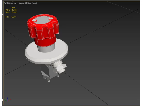 EMERGENCY BUTTON DISCONNECT CUT OFF KILL SWITCH ALTERNATOR 3D Model