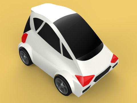 GENERAL CARTOON STYLIZED CITY CAR UNBRANDED 3D Model