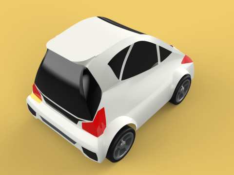 GENERAL CARTOON STYLIZED CITY CAR UNBRANDED 3D Model