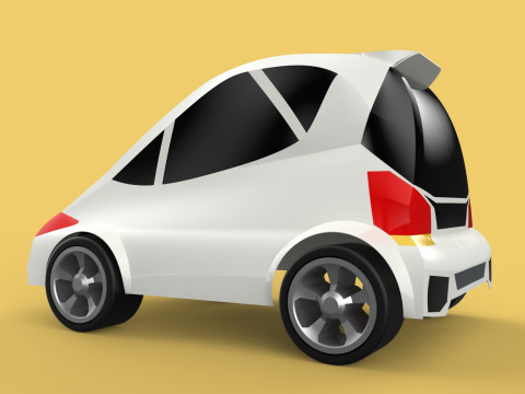 GENERAL CARTOON STYLIZED CITY CAR UNBRANDED 3D Model