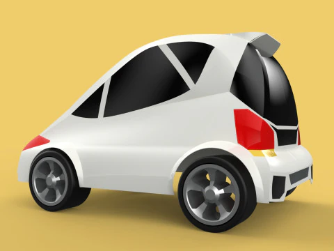 GENERAL CARTOON STYLIZED CITY CAR UNBRANDED 3D Model