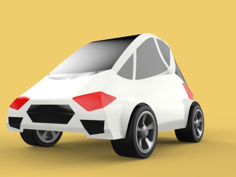 GENERAL CARTOON STYLIZED CITY CAR UNBRANDED 3D Model