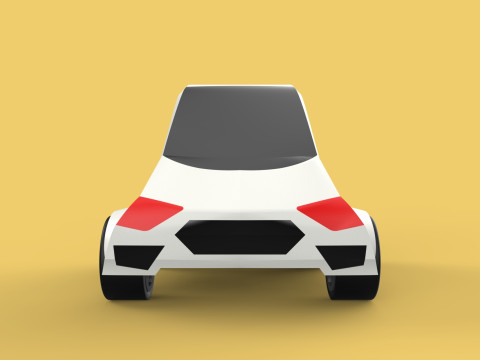 GENERAL CARTOON STYLIZED CITY CAR UNBRANDED 3D Model