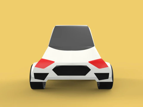 GENERAL CARTOON STYLIZED CITY CAR UNBRANDED 3D Model