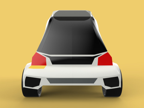 GENERAL CARTOON STYLIZED CITY CAR UNBRANDED 3D Model