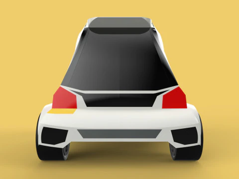 GENERAL CARTOON STYLIZED CITY CAR UNBRANDED 3D Model