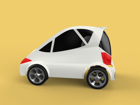 GENERAL CARTOON STYLIZED CITY CAR UNBRANDED 3D Model