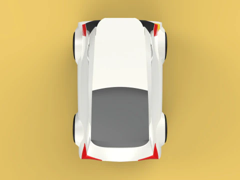 GENERAL CARTOON STYLIZED CITY CAR UNBRANDED 3D Model