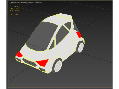 GENERAL CARTOON STYLIZED CITY CAR UNBRANDED 3D Model