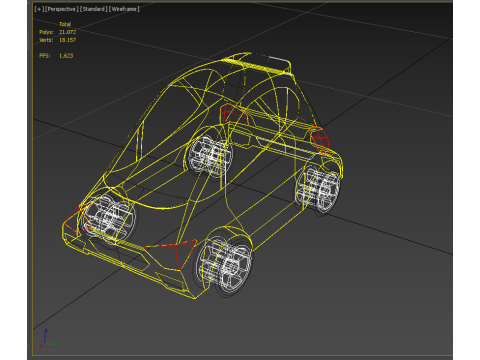 GENERAL CARTOON STYLIZED CITY CAR UNBRANDED 3D Model