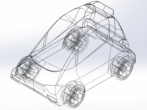 GENERAL CARTOON STYLIZED CITY CAR UNBRANDED 3D Model