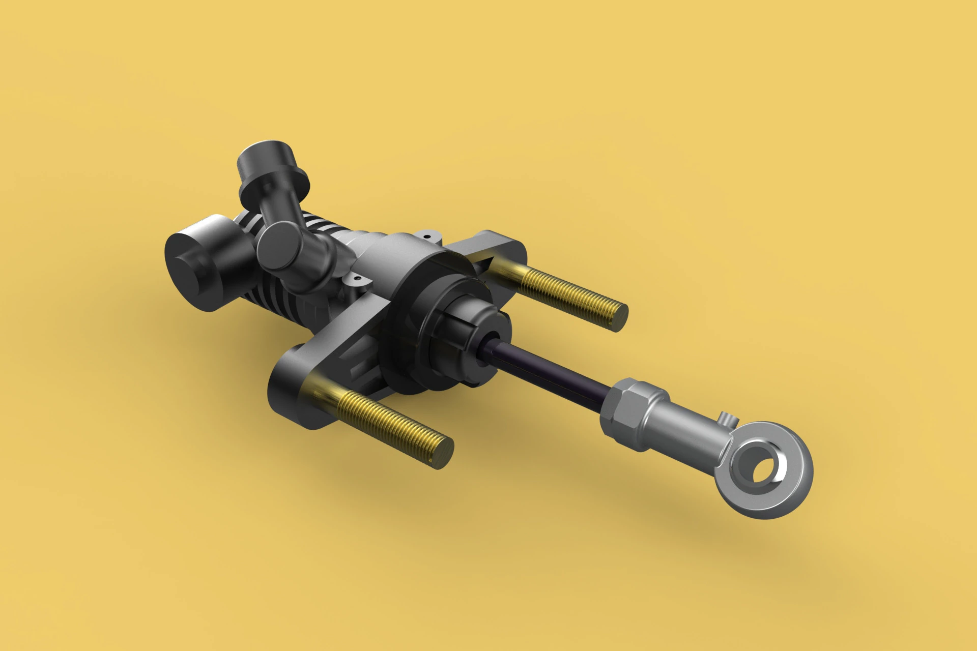 CLUTCH MASTER CYLINDER BRAKE 3D Model .c4d .max .obj .3ds .fbx .stl .blend
