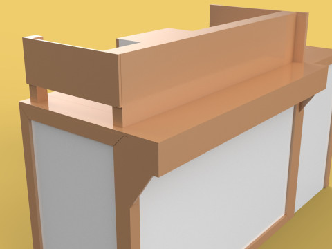 TABLE CASHIER RECEPTIONIST STAND BOOTH SELLING ADMIN DESK Modello 3D