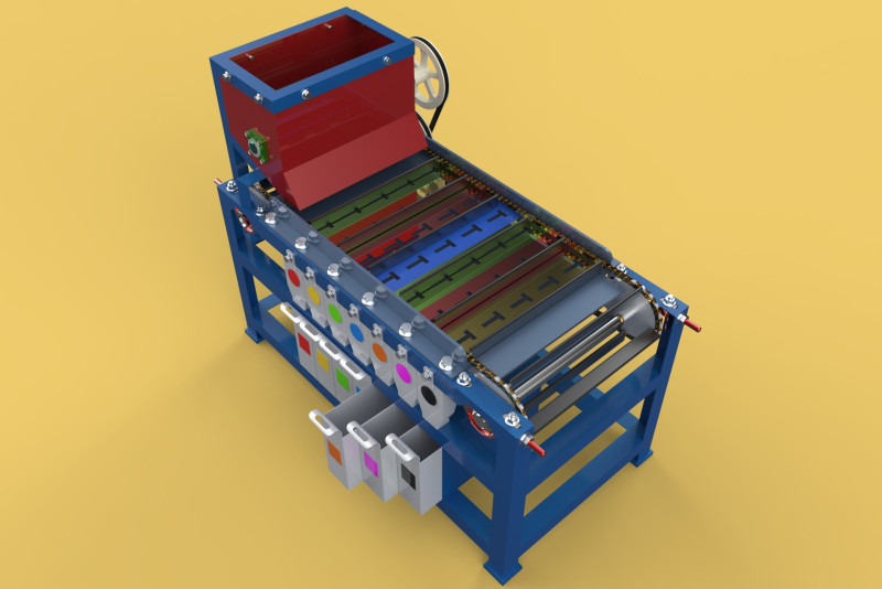 AUTOMATIC SCREW BOLT SORTING CONVEYOR MACHINE 3D मॉडल .c4d .max .obj .3ds .fbx .stl .blend 