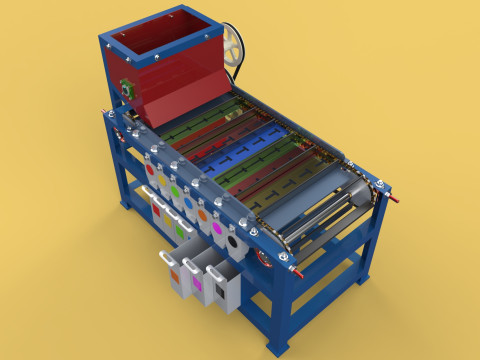 AUTOMATIC SCREW BOLT SORTING CONVEYOR MACHINE Modelo 3D