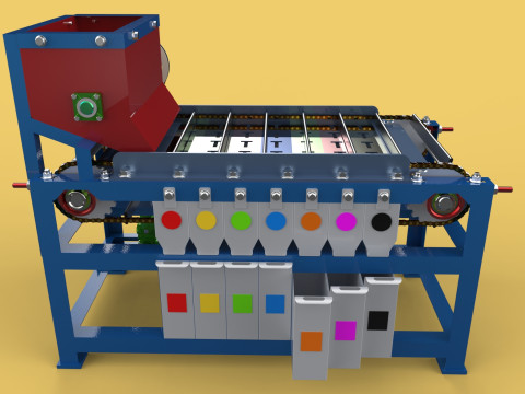 AUTOMATIC SCREW BOLT SORTING CONVEYOR MACHINE 3D मॉडल