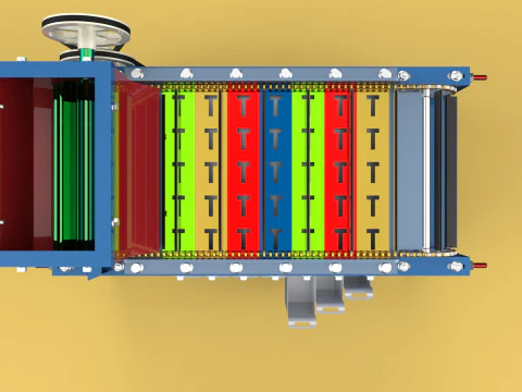 MACCHINA TRASPORTATORE AUTOMATICA PER SELEZIONE BULLONI Modello 3D