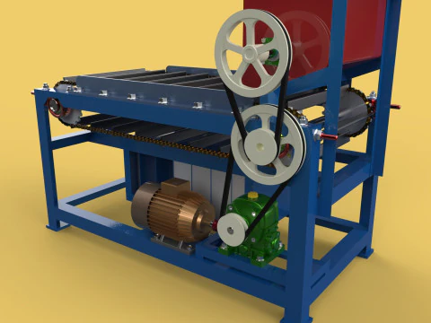 MACCHINA TRASPORTATORE AUTOMATICA PER SELEZIONE BULLONI Modello 3D
