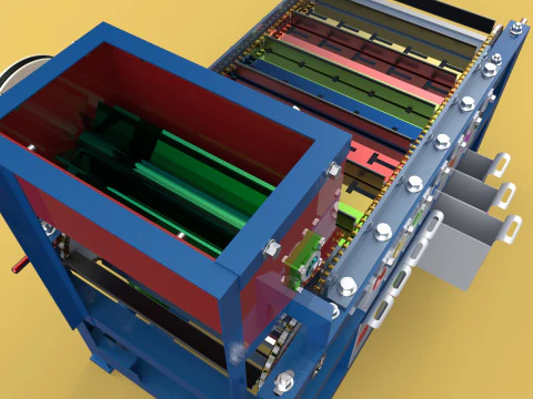 MACCHINA TRASPORTATORE AUTOMATICA PER SELEZIONE BULLONI Modello 3D