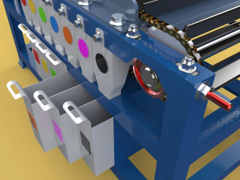 MACCHINA TRASPORTATORE AUTOMATICA PER SELEZIONE BULLONI Modello 3D