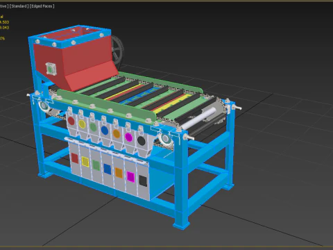 MACCHINA TRASPORTATORE AUTOMATICA PER SELEZIONE BULLONI Modello 3D