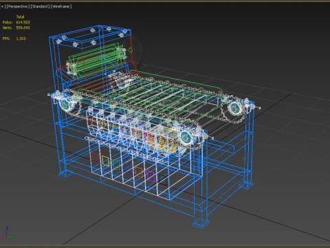 MACCHINA TRASPORTATORE AUTOMATICA PER SELEZIONE BULLONI Modello 3D