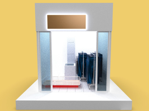 DRESS CLOTH SHOP STORE BOUTIQUE INTERIOR ROOM 3D 모델