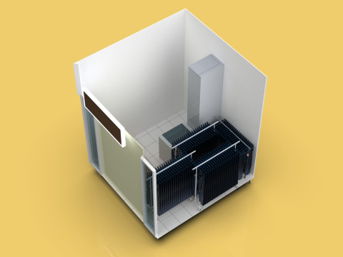 DRESS CLOTH SHOP STORE BOUTIQUE INTERIOR ROOM 3D 모델